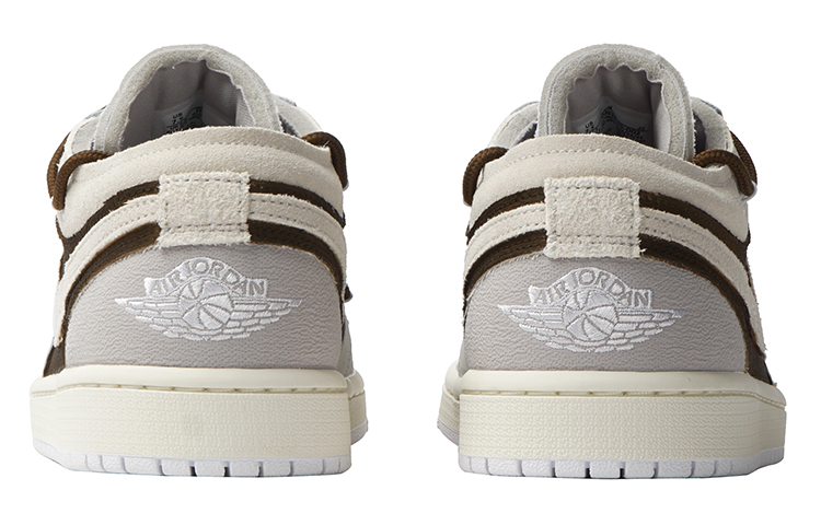 Shop [Kasut Custom] Air Jordan 1 Low 'Cement Latte Distressed Punk' DN1635-002(Team拾柒-男款低帮水泥拿铁球鞋)