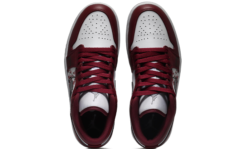 Shop エアジョーダン1 LOW 桜侍 (白/赤) 553560-615(Team10-樱花武士-QD)