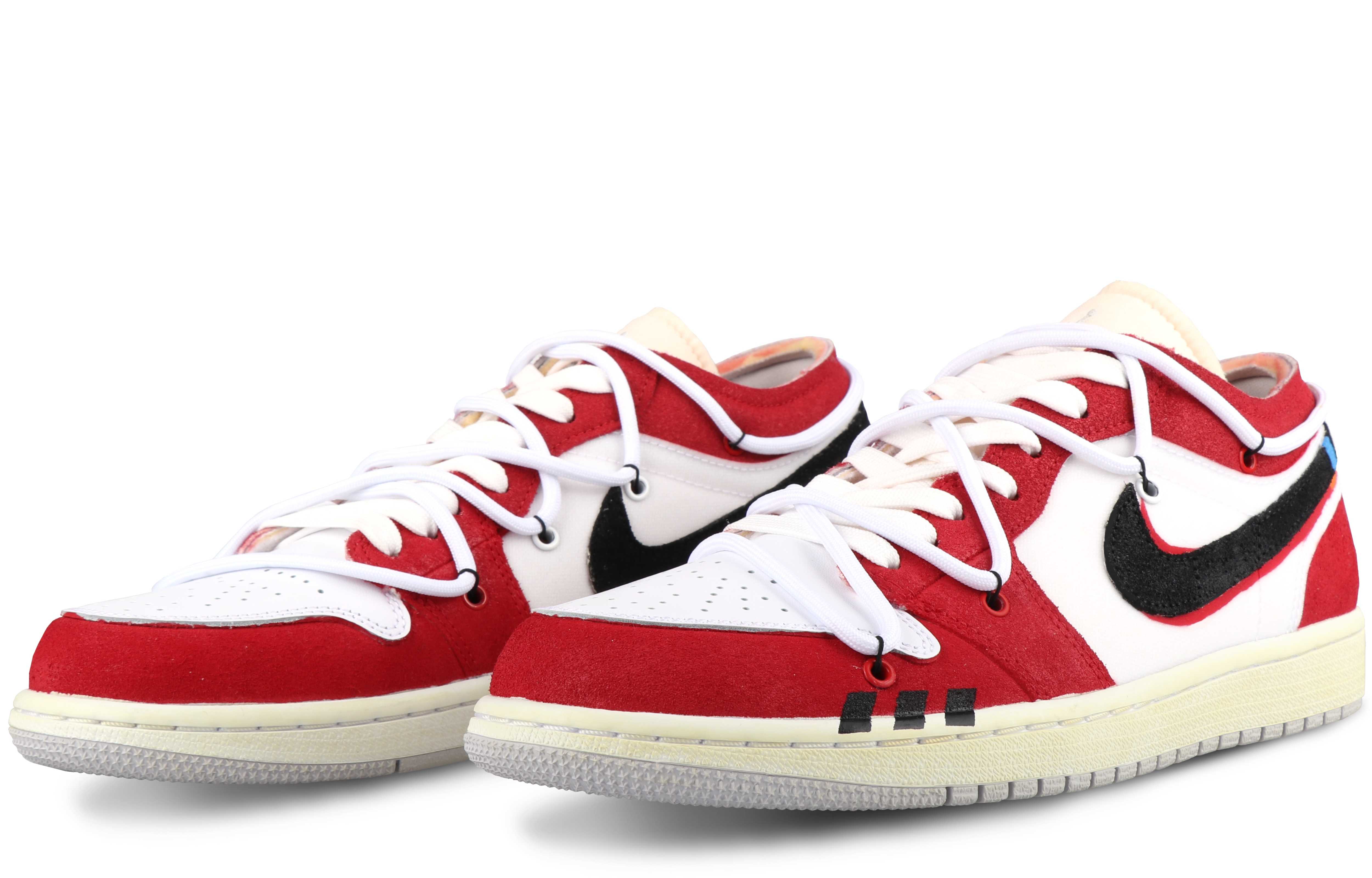 Lookbook [Custom Shoes] Air Jordan 1 Low 'China Red Vintage Distressed'