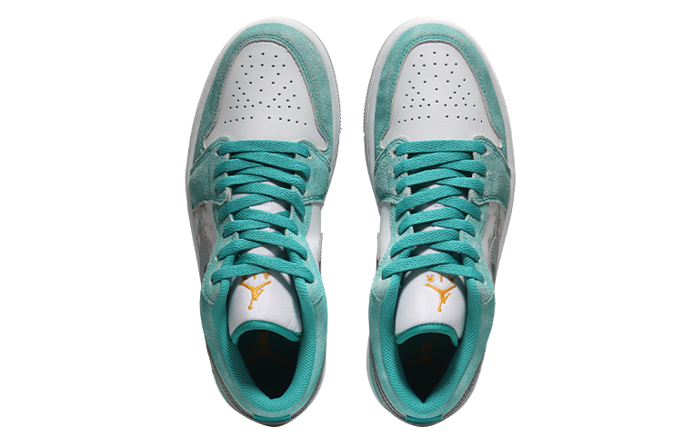 Shop [Sepatu Custom] Air Jordan 1 Low 'Seni Cina Hijau' DN3705-301(Team10-水心云影）