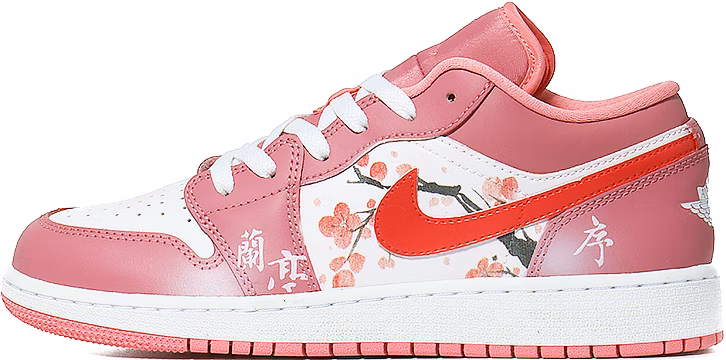 custom-shoes-air-jordan-1-low-chinese-art-pink-white