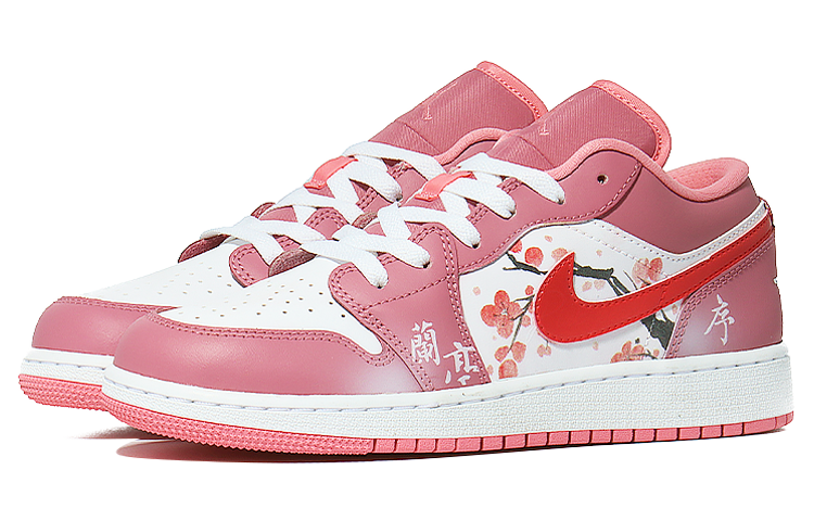 Lookbook 에어 조던 1 로우 '핑크화이트' (커스텀) 553560-616(Team10--古风书画)