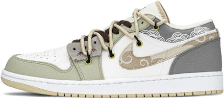 カスタムAJ1 ロー "春節ブラウン/グリーン" FB7168-121(TeamA-AJ男国风云纹S-BOX) Order カスタムAJ1 ロー "春節ブラウン/グリーン" FB7168-121(TeamA-AJ男国风云纹S-BOX)