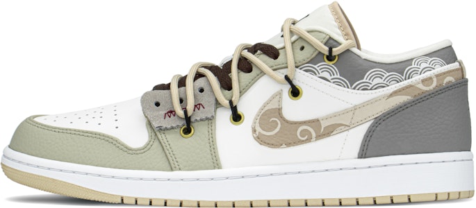 【定制球鞋】Jordan Air Jordan 1 Low CNY 特殊禮盒 國風 雲紋 低幫 復古籃球鞋 男款 棕綠 Order 【定制球鞋】Jordan Air Jordan 1 Low CNY 特殊禮盒 國風 雲紋 低幫 復古籃球鞋 男款 棕綠