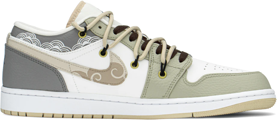 에어 조던 1 로우 '설날 브라운 그린' (커스텀) FB7168-121(TeamA-AJ男国风云纹S-BOX) Lookbook 에어 조던 1 로우 '설날 브라운 그린' (커스텀) FB7168-121(TeamA-AJ男国风云纹S-BOX)