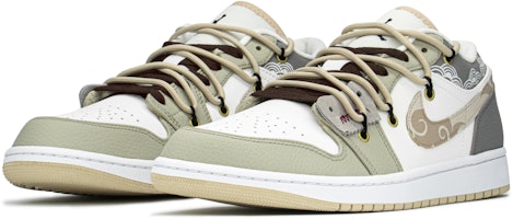 カスタムAJ1 ロー "春節ブラウン/グリーン" FB7168-121(TeamA-AJ男国风云纹S-BOX) Shop カスタムAJ1 ロー "春節ブラウン/グリーン" FB7168-121(TeamA-AJ男国风云纹S-BOX)