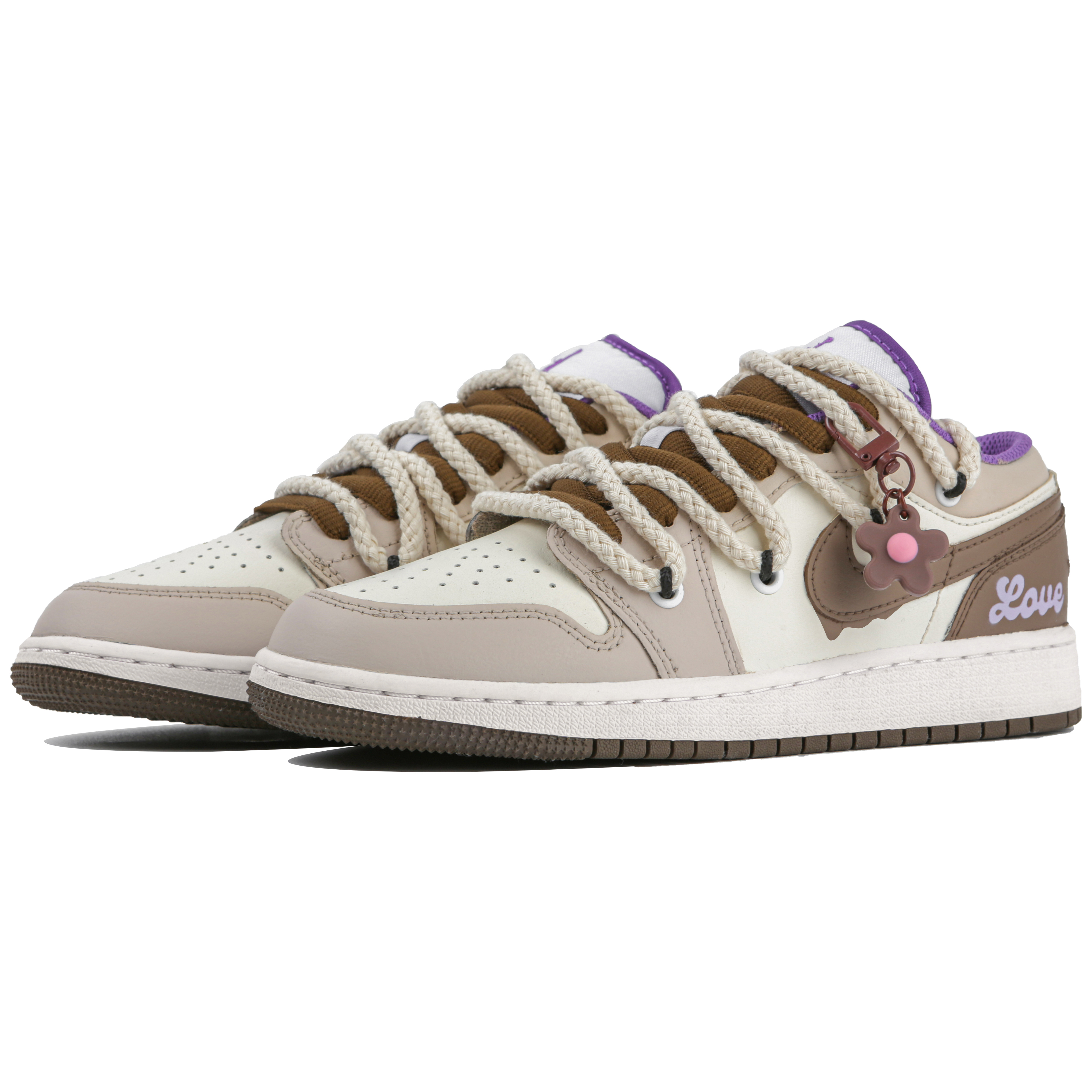 Lookbook [定制鞋] Air Jordan 1 Low '奶茶巧克力' 553560-215(Team4-女款巧克力奶茶)