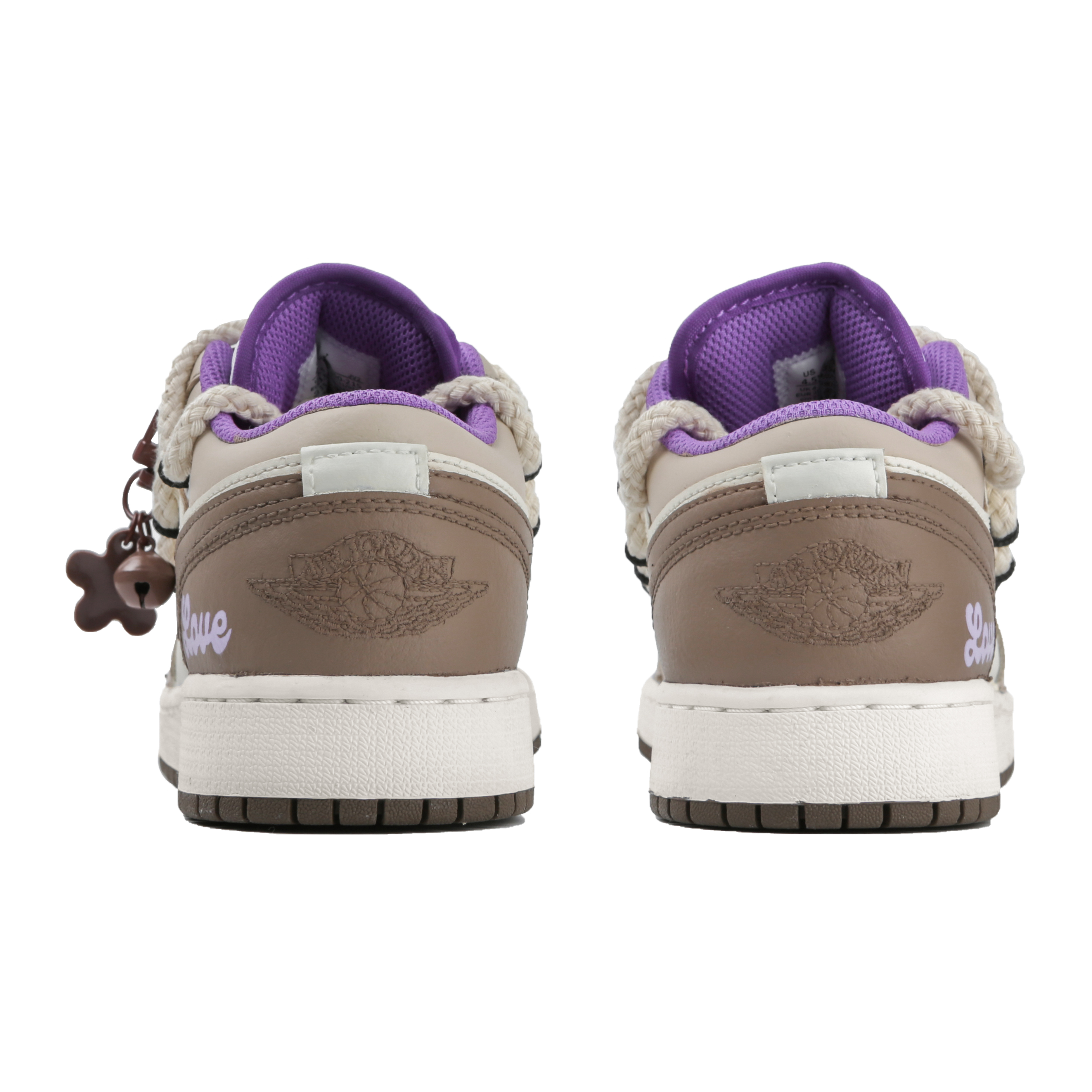 Shop [定制鞋] Air Jordan 1 Low '奶茶巧克力' 553560-215(Team4-女款巧克力奶茶)