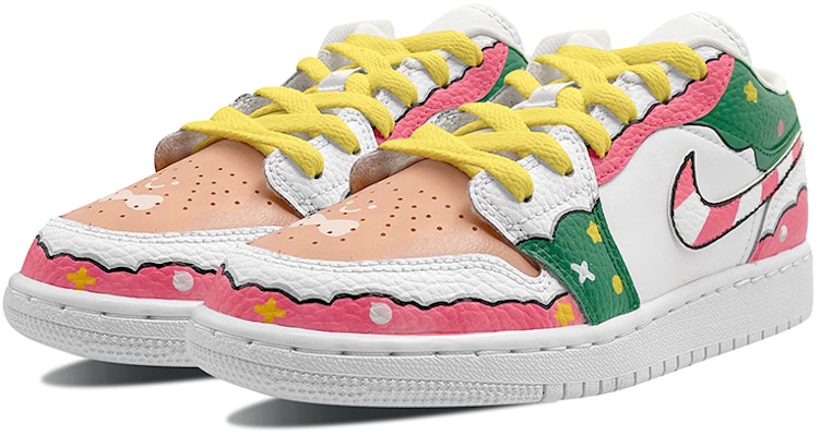 カスタムAJ1 Low "クリスマスキャンディ" 553558-112(Team-E男款圣诞限定红绿白) Lookbook カスタムAJ1 Low "クリスマスキャンディ" 553558-112(Team-E男款圣诞限定红绿白)