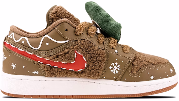 【定制球鞋】 Jordan Air Jordan 1 是在玩鞋 低筒 聖誕塗鴉 泰迪熊 低筒 復古籃球鞋 GS 卡其 Order 【定制球鞋】 Jordan Air Jordan 1 是在玩鞋 低筒 聖誕塗鴉 泰迪熊 低筒 復古籃球鞋 GS 卡其