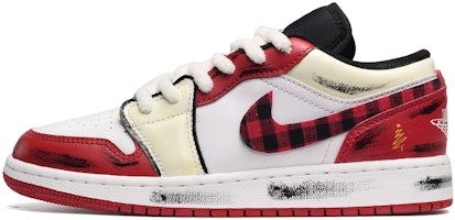 カスタムAJ1ロー "クリスマスチェック 赤白" 553560-612(TeamE-女款圣诞格纹红白) Order カスタムAJ1ロー "クリスマスチェック 赤白" 553560-612(TeamE-女款圣诞格纹红白)