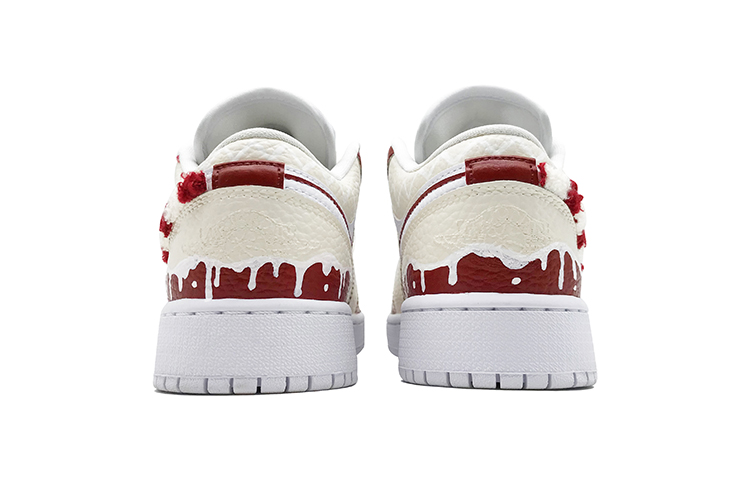 Details for [Kasut Custom] Air Jordan 1 Low 'Krismas Shearling Swoosh Snowflake' 553560-130(TeamD-圣诞节主题男女款羊羔绒)