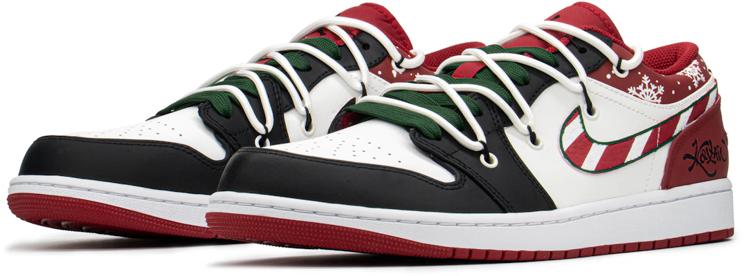 에어 조던 1 로우 '크리스마스 블랙레드' (커스텀) 553558-163(TeamA-AJ圣诞棒棒糖S-BOX) Shop 에어 조던 1 로우 '크리스마스 블랙레드' (커스텀) 553558-163(TeamA-AJ圣诞棒棒糖S-BOX)