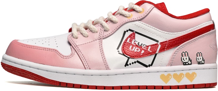 【定制球鞋】Jordan Air Jordan 1 Low CNY兔年限定 卡斯製造 像素字母可愛兔子 低幫 復古籃球鞋 男款 粉紅白 Buy 【定制球鞋】Jordan Air Jordan 1 Low CNY兔年限定 卡斯製造 像素字母可愛兔子 低幫 復古籃球鞋 男款 粉紅白