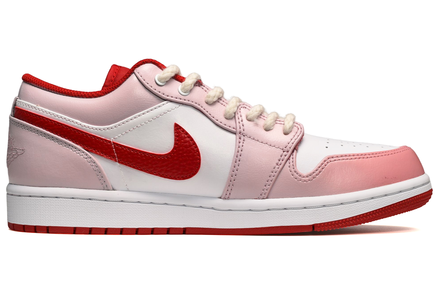 Order 에어 조던 1 로우 '토끼의 해 핑크 화이트' (커스텀) 553558-163(TeamE-男款可爱兔子粉红白)