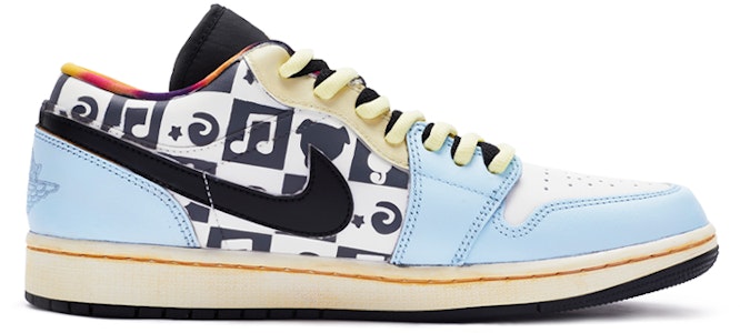 커스텀 에어 조던 1 로우 "블랙/화이트/블루" DQ8421-001(TeamR-演唱会黑黄蓝) Order 커스텀 에어 조던 1 로우 "블랙/화이트/블루" DQ8421-001(TeamR-演唱会黑黄蓝)