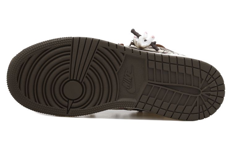 Purchase [Kasut Custom] Air Jordan 1 Rendah 'Krim Coklat' 553560-215(Team拾玖-猫猫玩具S-BOX）