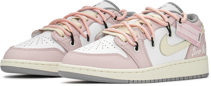 【定制球鞋】 Jordan Air Jordan 1 Low FZBB Z世代高街 解構鞋帶 情人玫瑰 復古籃球鞋 GS 肉粉 Lookbook 【定制球鞋】 Jordan Air Jordan 1 Low FZBB Z世代高街 解構鞋帶 情人玫瑰 復古籃球鞋 GS 肉粉