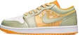 커스텀 에어 조던 1 로우 "데이지" (노랑/흰/초록) 553560-701(TeamE-女款手绘雏菊黄白绿)