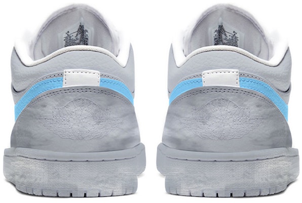 【定制球鞋】 Jordan Air Jordan 1 Low 噴繪 低幫 復古籃球鞋 男款 灰藍 Shop 【定制球鞋】 Jordan Air Jordan 1 Low 噴繪 低幫 復古籃球鞋 男款 灰藍