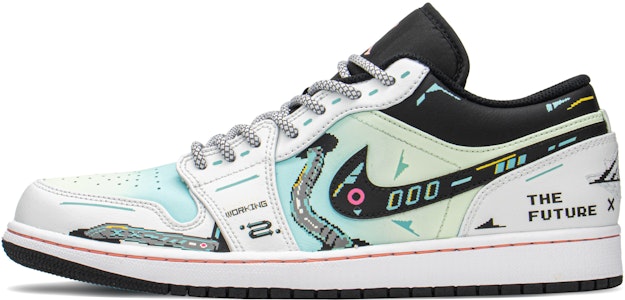 에어 조던 1 로우 '사이버펑크 3.0 픽셀 솜사탕 청록' (커스텀) 553558-062(TeamA-AJ赛博薄荷糖S-BOX) Buy 에어 조던 1 로우 '사이버펑크 3.0 픽셀 솜사탕 청록' (커스텀) 553558-062(TeamA-AJ赛博薄荷糖S-BOX)