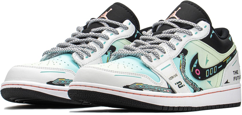 에어 조던 1 로우 '사이버펑크 3.0 픽셀 솜사탕 청록' (커스텀) 553558-062(TeamA-AJ赛博薄荷糖S-BOX) Lookbook 에어 조던 1 로우 '사이버펑크 3.0 픽셀 솜사탕 청록' (커스텀) 553558-062(TeamA-AJ赛博薄荷糖S-BOX)