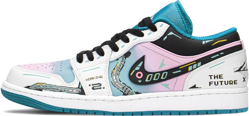 【訂製球鞋】Jordan Air Jordan 1 FZBB 賽博龐克 機能風主題 棉花糖漸變 耐磨 低筒 復古籃球鞋 男款 藍粉 Buy 【訂製球鞋】Jordan Air Jordan 1 FZBB 賽博龐克 機能風主題 棉花糖漸變 耐磨 低筒 復古籃球鞋 男款 藍粉