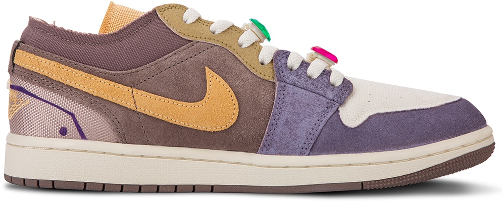 【定製球鞋】Jordan Air Jordan 1 賽博龐克 科幻鑽石 發光Swoosh 低筒 復古籃球鞋 男款 紫棕 Order 【定製球鞋】Jordan Air Jordan 1 賽博龐克 科幻鑽石 發光Swoosh 低筒 復古籃球鞋 男款 紫棕