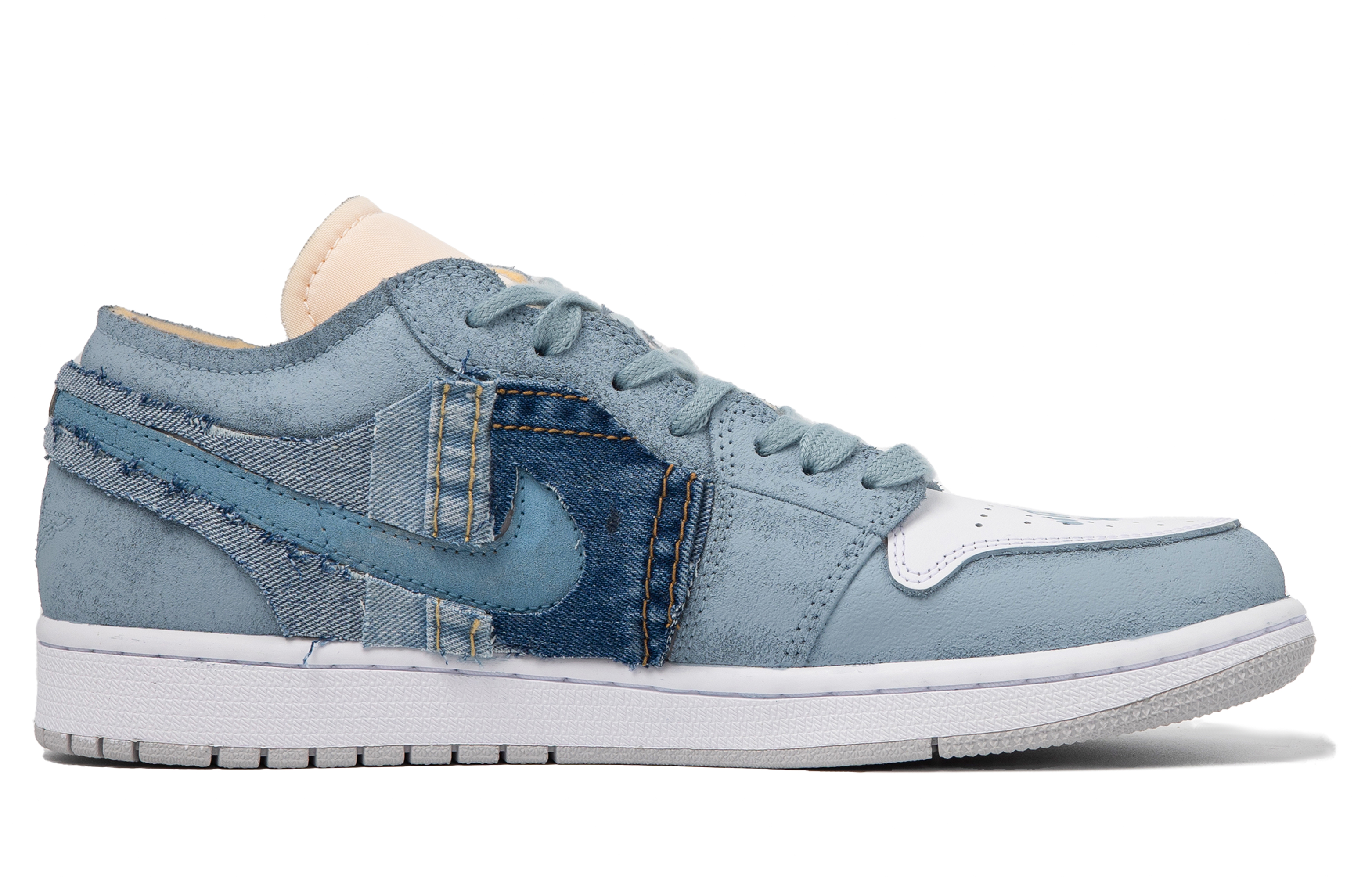 Buy [Zapatos Personalizados] Air Jordan 1 Low 'Azul-Blanco Da Vinci' DN1635-100(TeamM-男款烙印S-BOX)