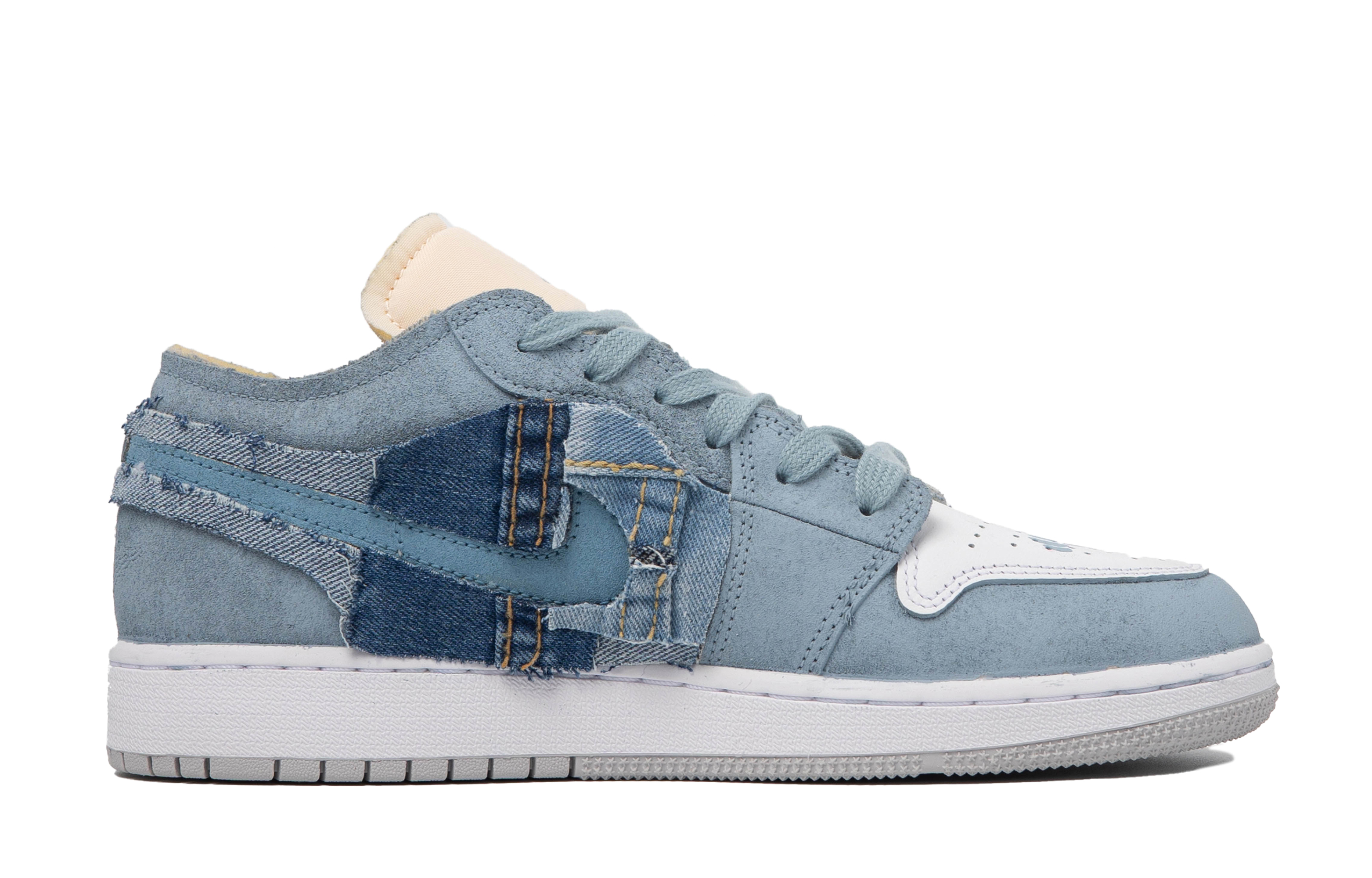 Lookbook 【定制鞋款】Air Jordan 1 Low '达·芬奇蓝白' DQ3727-100(TeamM-女款烙印S-BOX)