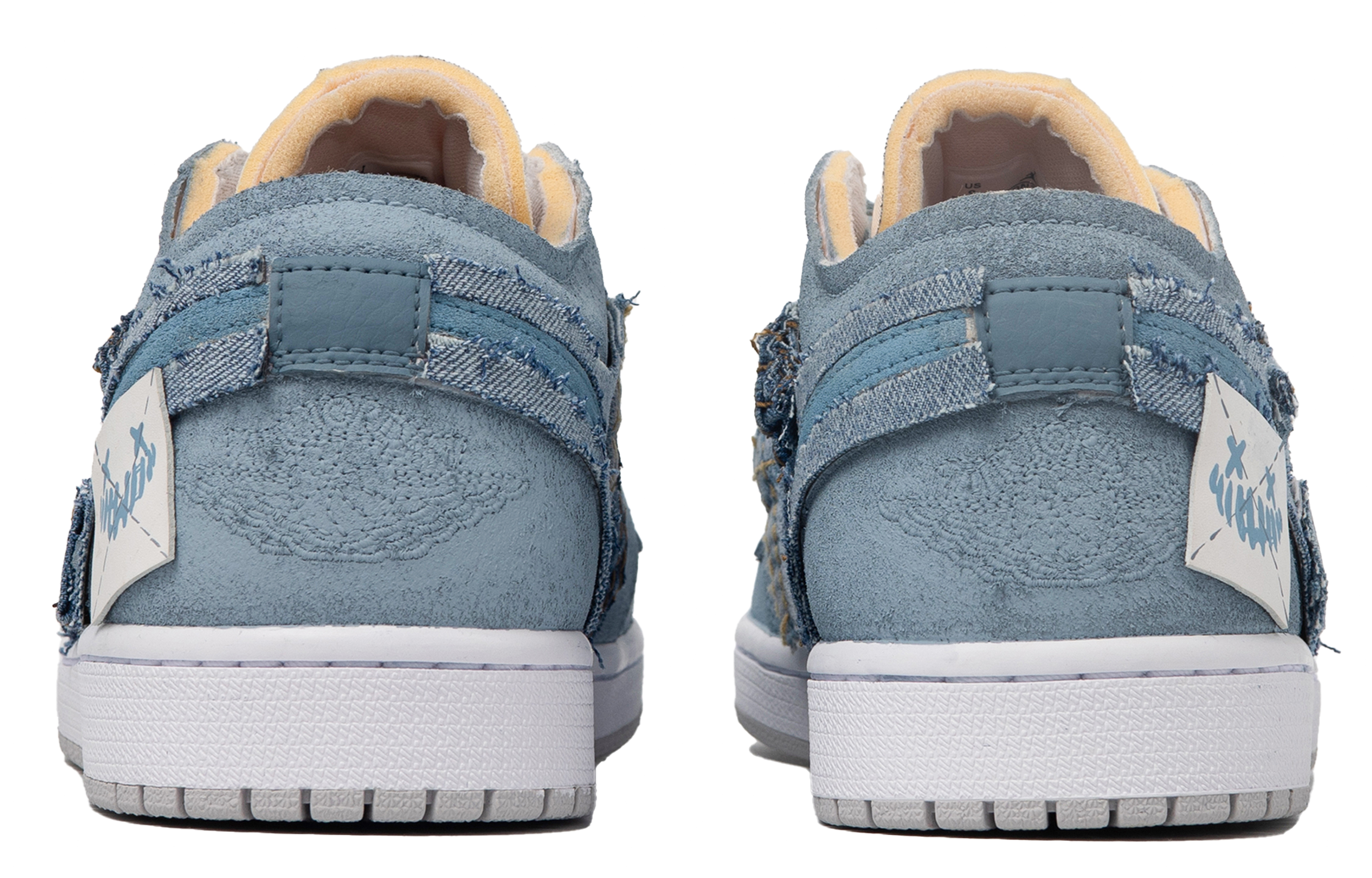 Shop [Zapatos Personalizados] Air Jordan 1 Low 'Azul-Blanco Da Vinci' DN1635-100(TeamM-男款烙印S-BOX)