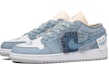 Shop 【定制球鞋】Jordan Air Jordan 1 Low 達芬奇定制 烙印 復古 簡約 低幫 復古籃球鞋 GS 藍白