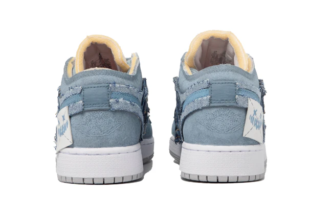 【定制球鞋】Jordan Air Jordan 1 Low 達芬奇定制 烙印 復古 簡約 低幫 復古籃球鞋 GS 藍白 Purchase 【定制球鞋】Jordan Air Jordan 1 Low 達芬奇定制 烙印 復古 簡約 低幫 復古籃球鞋 GS 藍白