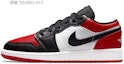 Sizing 【訂製球鞋】Air Jordan 1 Low "Bred Toe" 達芬奇訂製 聖誕夜 二次元 塗鴉 糖果 情侶 黑紅腳趾 低幫籃球鞋 男女同款 黑紅