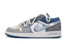 Order 【客製化球鞋】Jordan Air Jordan 1 Low 達芬奇客製 特殊鞋盒 青韻 牛仔 低筒 復古籃球鞋 GS 藍黑