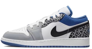 【客製化球鞋】Jordan Air Jordan 1 Low 達芬奇客製 特殊鞋盒 青韻 牛仔 低筒 復古籃球鞋 GS 藍黑 Sizing 【客製化球鞋】Jordan Air Jordan 1 Low 達芬奇客製 特殊鞋盒 青韻 牛仔 低筒 復古籃球鞋 GS 藍黑