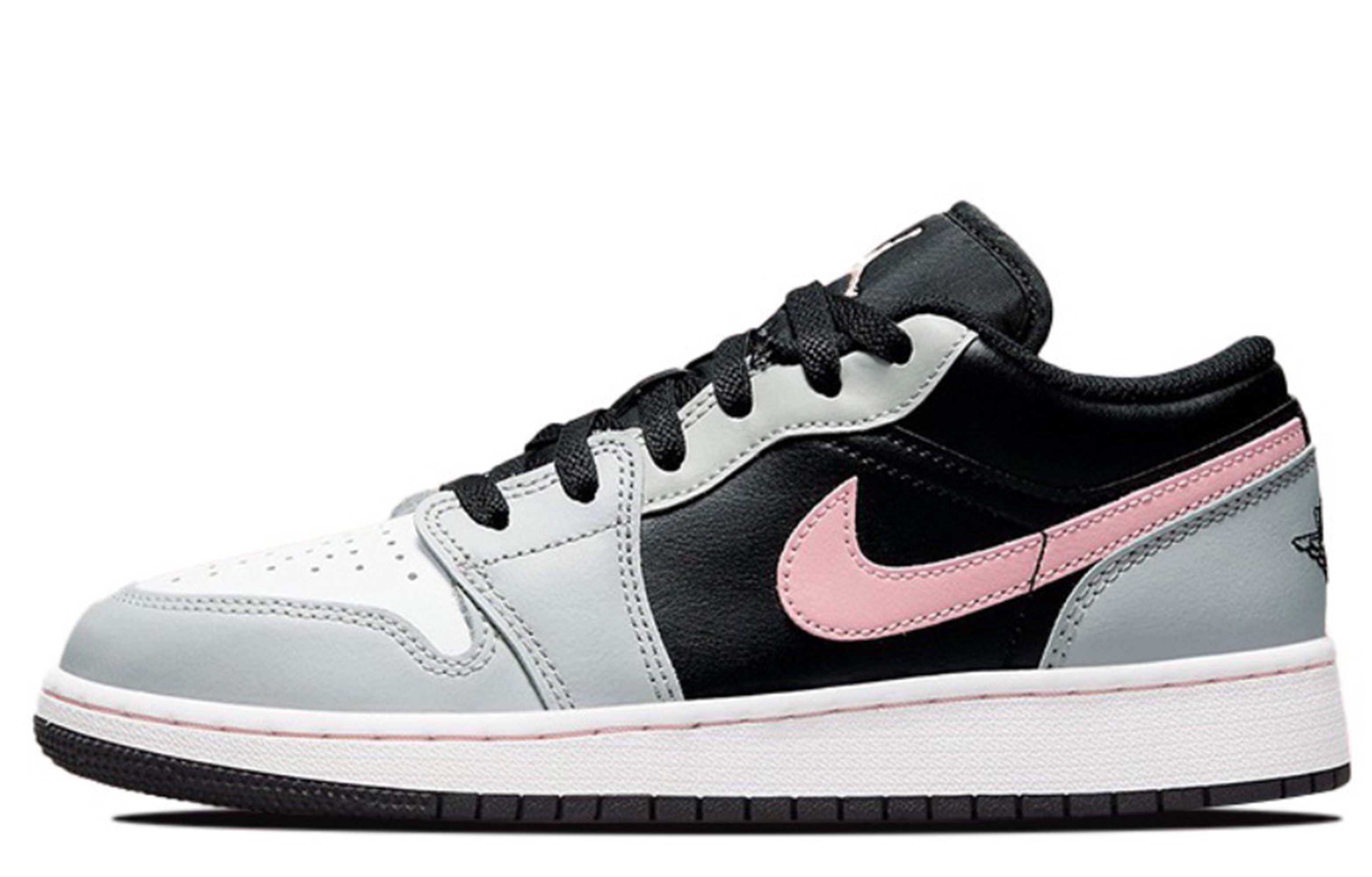 Sizing [Kasut Custom] Air Jordan 1 Low 'Da Vinci Moon Hitam-Kelabu-Beige Vintage' 553560-062(TeamM-女款月色S-BOX)