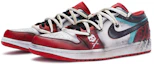 Shop Air Jordan 1 Low Personalizadas "Death Proof" 553560-163(TeamR-死亡证据女黑红S-BOX)