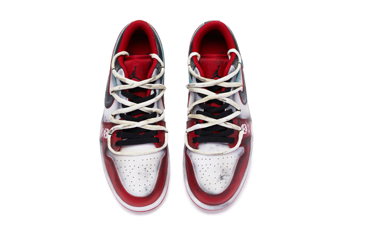Purchase Air Jordan 1 Low Personalizadas "Death Proof" 553560-163(TeamR-死亡证据女黑红S-BOX)