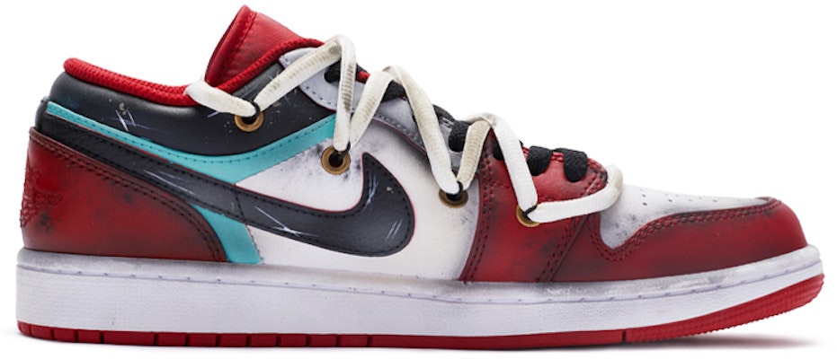 【訂製球鞋】Jordan Air Jordan 1 low 死亡證據 特殊鞋盒 手繪噴繪做舊 低幫 復古籃球鞋 男款 白紅黑 Order 【訂製球鞋】Jordan Air Jordan 1 low 死亡證據 特殊鞋盒 手繪噴繪做舊 低幫 復古籃球鞋 男款 白紅黑