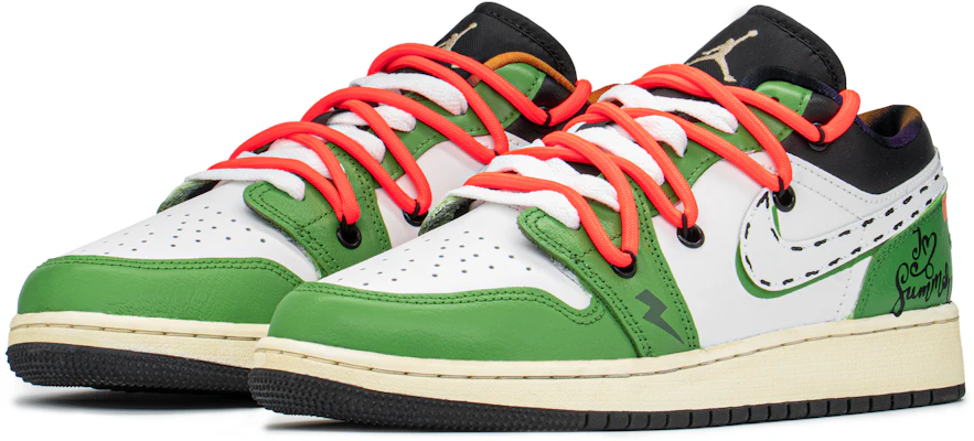 【定制鞋款】Air Jordan 1 Low "解构绿白" DQ8421-001(TeamA-AJ绿野) Lookbook 【定制鞋款】Air Jordan 1 Low "解构绿白" DQ8421-001(TeamA-AJ绿野)