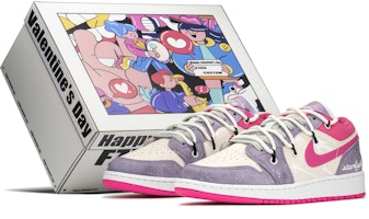 【定製球鞋】 Jordan Air Jordan 1 Low FZBB 禮盒 解構 星空愛情 復古籃球鞋 GS 米灰藍 Buy 【定製球鞋】 Jordan Air Jordan 1 Low FZBB 禮盒 解構 星空愛情 復古籃球鞋 GS 米灰藍