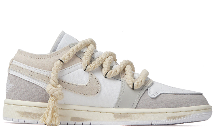 Lookbook 에어 조던 1 로우 '대지의 파편' 커스텀 (47 characters) DN1635-002(Team拾柒-男款低帮净土球鞋白灰)