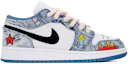 Order 에어 조던 1 로우 '데님 카툰 음양 그라피티 서머' DM8947-100(Team肆-丹宁水洗卡通涂鸦)