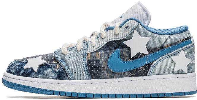 custom-shoes-air-jordan-1-low-denim-patchwork-white-blue