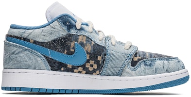 カスタムAJ1 ロー "デニムパッチワーク 白青" DM8947-100(TeamB-女款五角星蓝B-BOX) Order カスタムAJ1 ロー "デニムパッチワーク 白青" DM8947-100(TeamB-女款五角星蓝B-BOX)