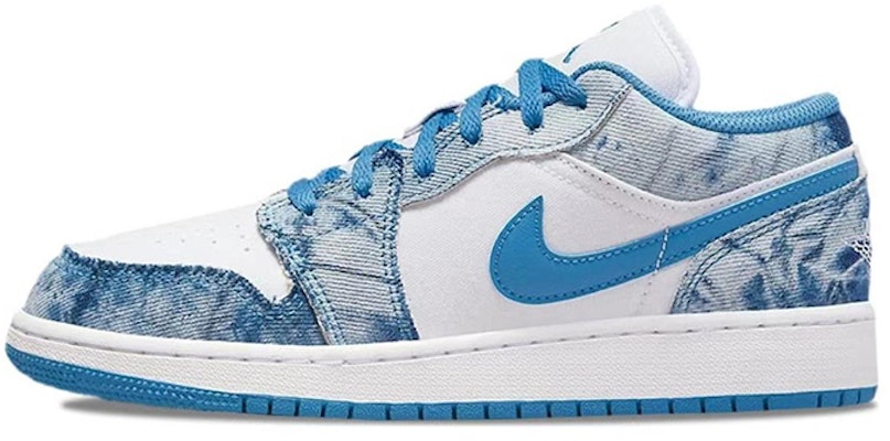 【訂製球鞋】Jordan Air Jordan 1 Low 野鶴製造 丹寧 牛仔貼布 五角星 低筒 復古籃球鞋 GS 白色 Details for 【訂製球鞋】Jordan Air Jordan 1 Low 野鶴製造 丹寧 牛仔貼布 五角星 低筒 復古籃球鞋 GS 白色