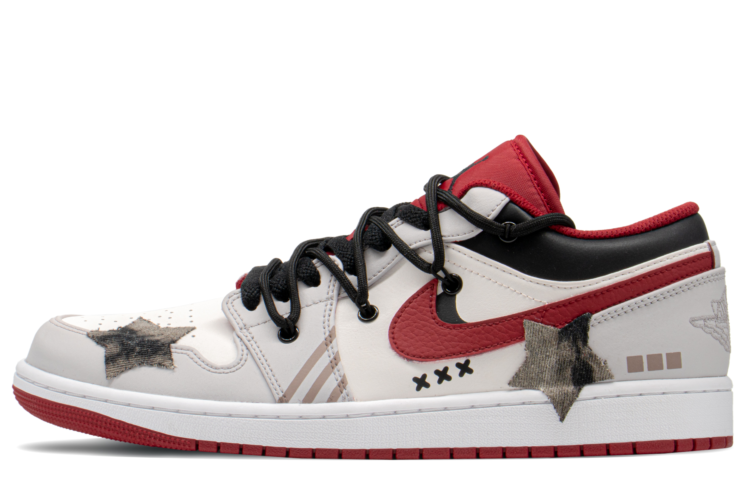 Order 커스텀 에어 조던 1 로우 '데님 레드-카키' 553558-163(TeamA-AJ男牛仔星S-BOX)