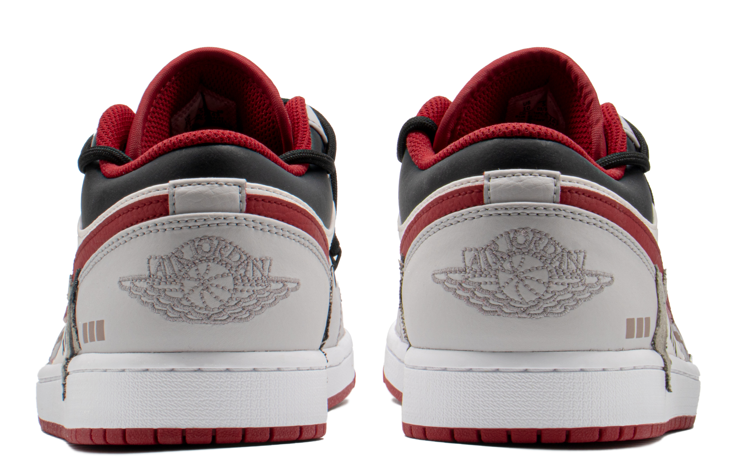 Details for 커스텀 에어 조던 1 로우 '데님 레드-카키' 553558-163(TeamA-AJ男牛仔星S-BOX)