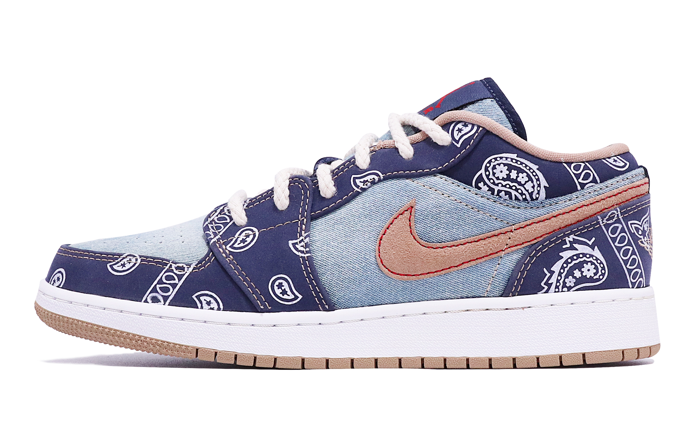 Buy カスタムシューズ] エアジョーダン1 ロー 'デニムウォッシュドフェイド' DM4692-400(TeamTen-女款牛仔腰果花)